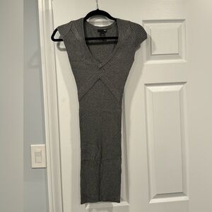 H&M BodyCon Grey Sweater Dress! Size Extra Small.